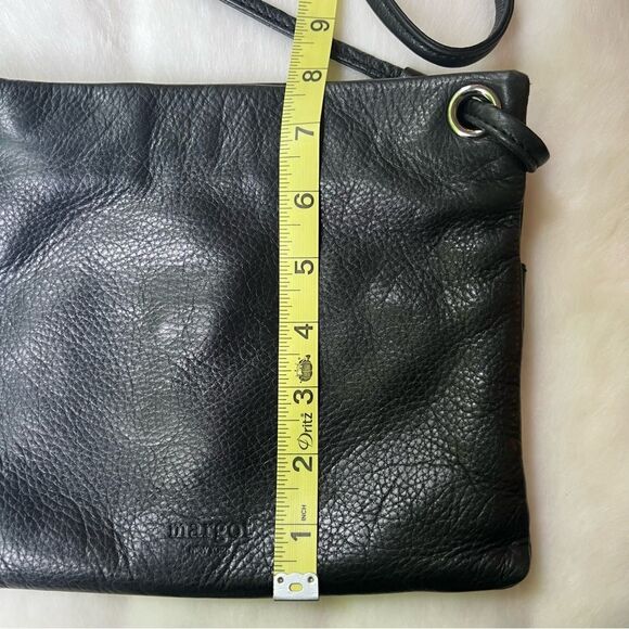 Margot Black Pebbled Leather Crossbody Bag - Picture 12 of 16
